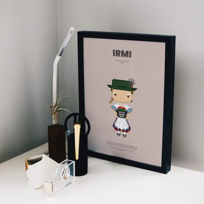 Bavaria Pixel Poster Irmi aus der Edition Bayerische Tracht
