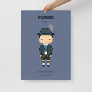 Bavaria Pixel Poster Fonsi aus der Edition Bayerische Tracht