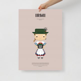 Bavaria Pixel Poster Irmi aus der Edition Bayerische Tracht