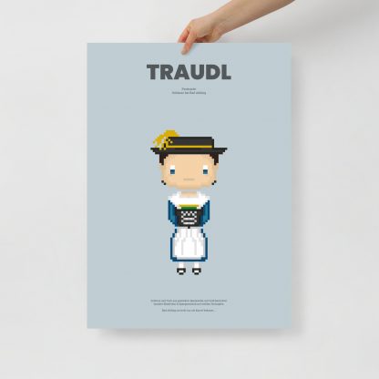 Bavaria Pixel Poster Traudl aus der Edition Bayerische Tracht