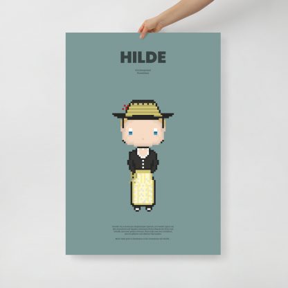 Bavaria Pixel Poster Hilde aus der Edition Bayerische Tracht