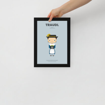 Bavaria Pixel Poster Traudl aus der Edition Bayerische Tracht