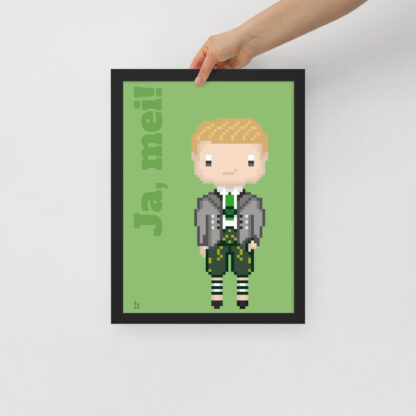 Bavaria Pixel Poster “Ja, mei!” aus der Edition Bayerische Redensart