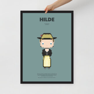 Bavaria Pixel Poster Hilde aus der Edition Bayerische Tracht