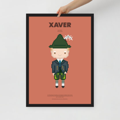 Bavaria Pixel Poster Xaver aus der Edition Bayerische Tracht