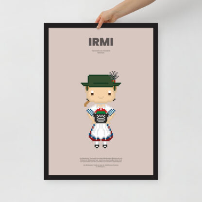 Bavaria Pixel Poster Irmi aus der Edition Bayerische Tracht