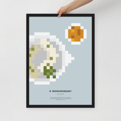 Bavaria Pixel Poster d' Weißwurscht aus der Edition Bayerisches Lebensgefühl