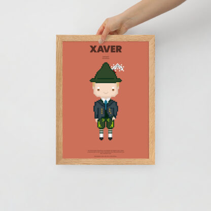 Bavaria Pixel Poster Xaver aus der Edition Bayerische Tracht