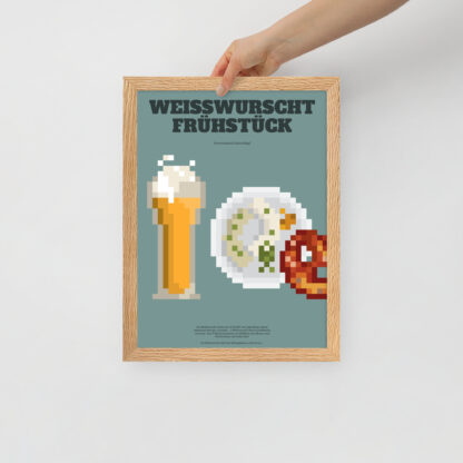 Bavaria Pixel Poster Weißwurscht Frühstück aus der Edition Bayerisches Lebensgefühl