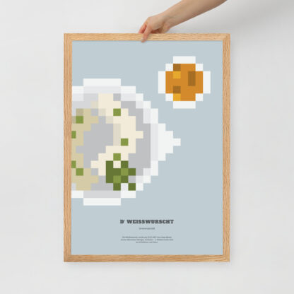 Bavaria Pixel Poster d' Weißwurscht aus der Edition Bayerisches Lebensgefühl