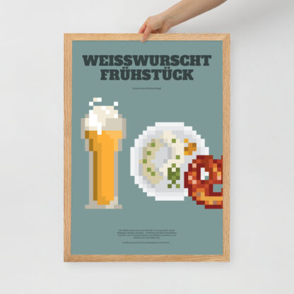 Bavaria Pixel Poster Weißwurscht Frühstück aus der Edition Bayerisches Lebensgefühl