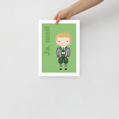 Bavaria Pixel Poster “Ja, mei!” aus der Edition Bayerische Redensart